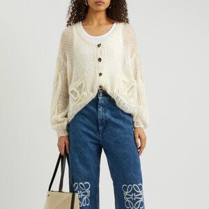 Loewe Logo Cable Knitted Cardigan